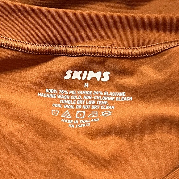 SKIMS Terracotta Fits Everybody Long Sleeve Dress Size M - Picture 2 of 7